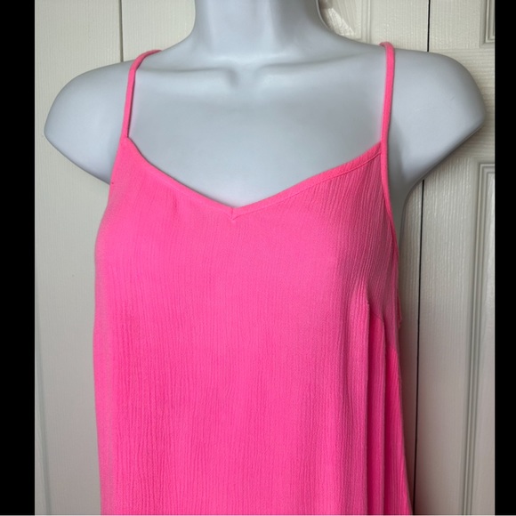 LILLY PULITZER Dusk Racerback Tank Top blouse Shirt Neon Kin Royal Pink Rayon - Picture 4 of 14